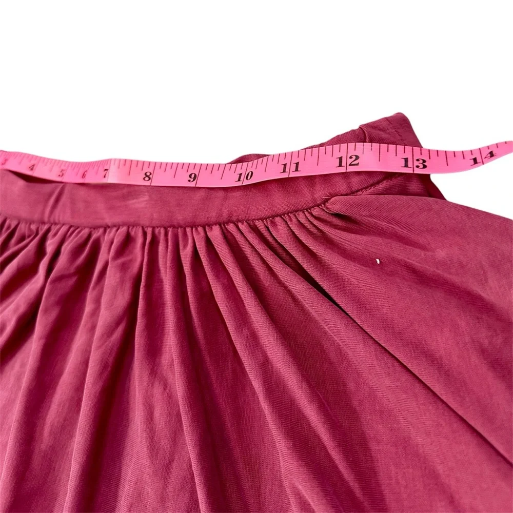 Maroon High Waisted Circle Skater Skirt in size Medium - Picture 6 of 6